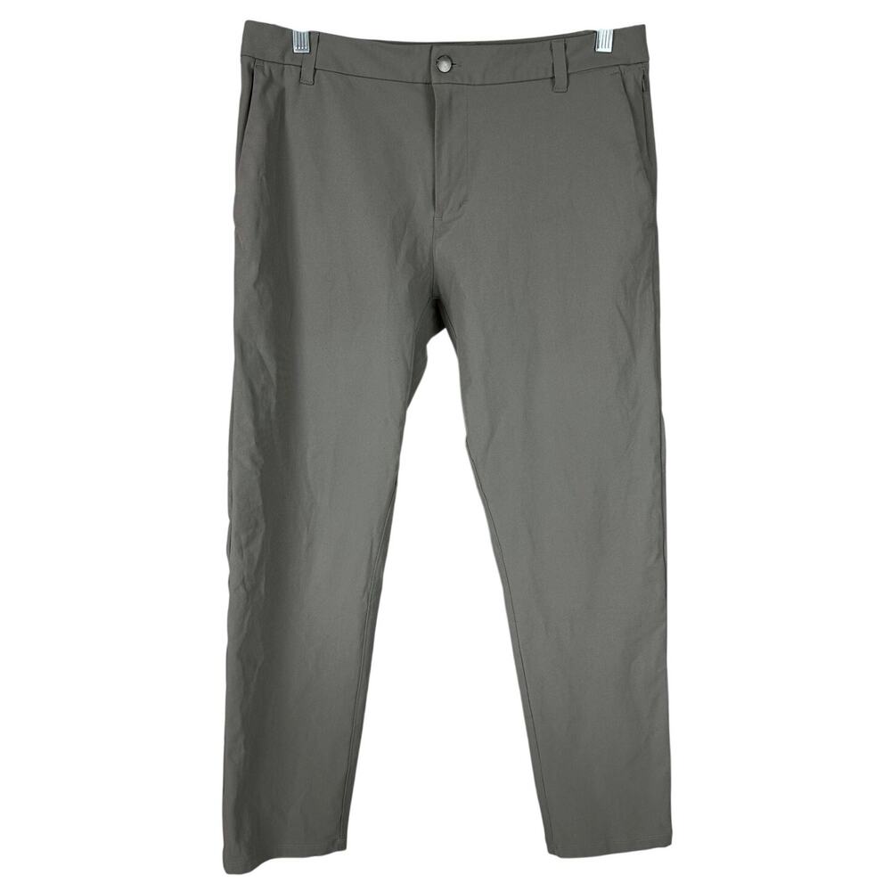 Lululemon Commission Classic-Fit Pant Warpstreme Grey Sage Men's 34 x 29 EUC